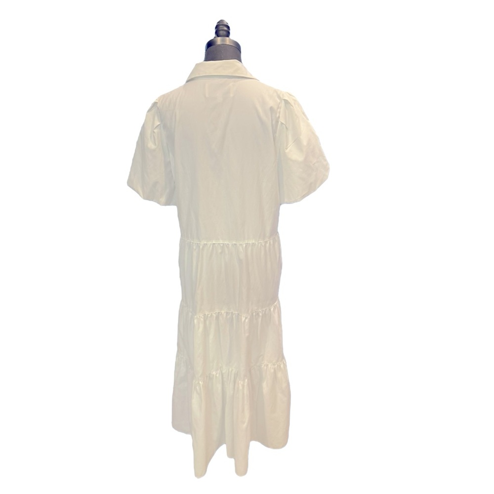 Brochu Walker Havana Maxi Dress, Large, Puff Sleeve Ivory - Picture 8 of 15